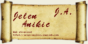 Jelen Anikić vizit kartica